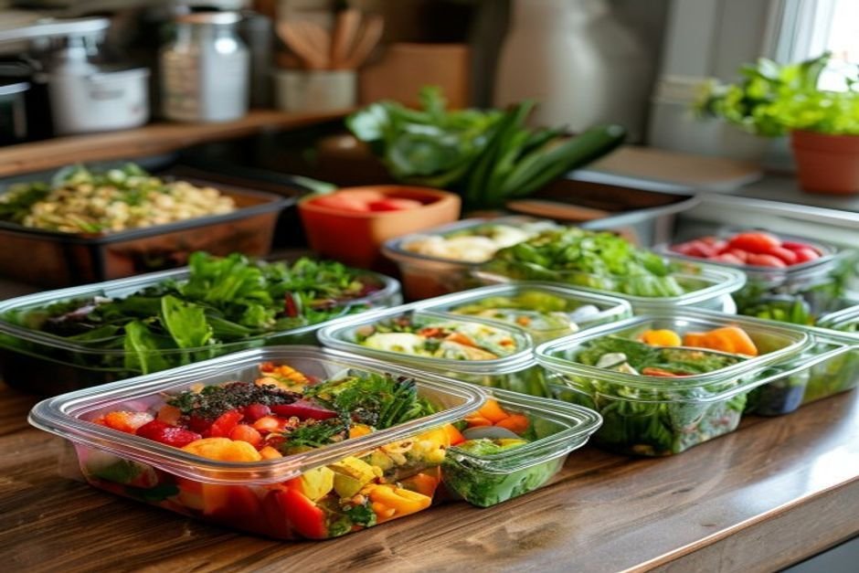Balanced meal prep with proper portions for effective calorie deficit