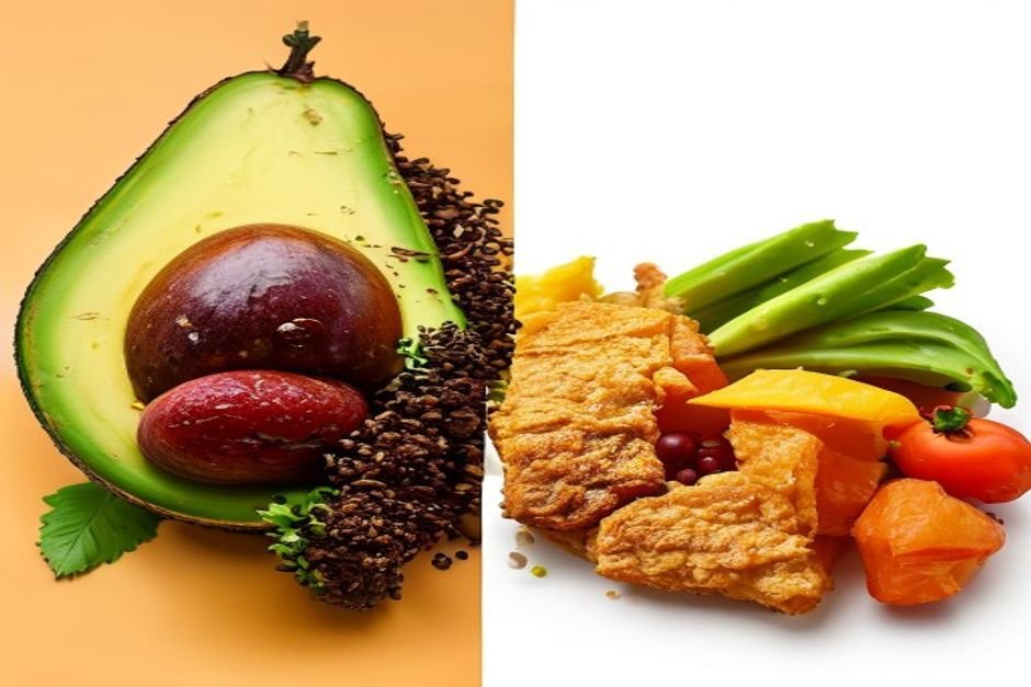 Comparison of healthy fats versus unhealthy fats in food choices