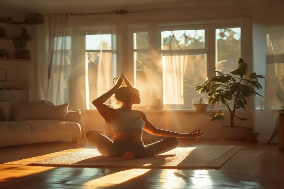 Stress relief through yoga and mindfulness for weight loss